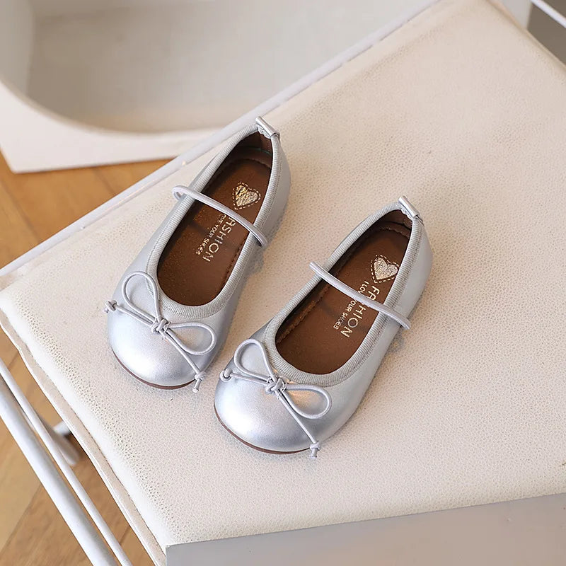 Children Flats Spring Summer Autumn Kids Shoes Girls Oxfords School Gold Silver Toddler Soft Pu Leather Shoes For Girl
