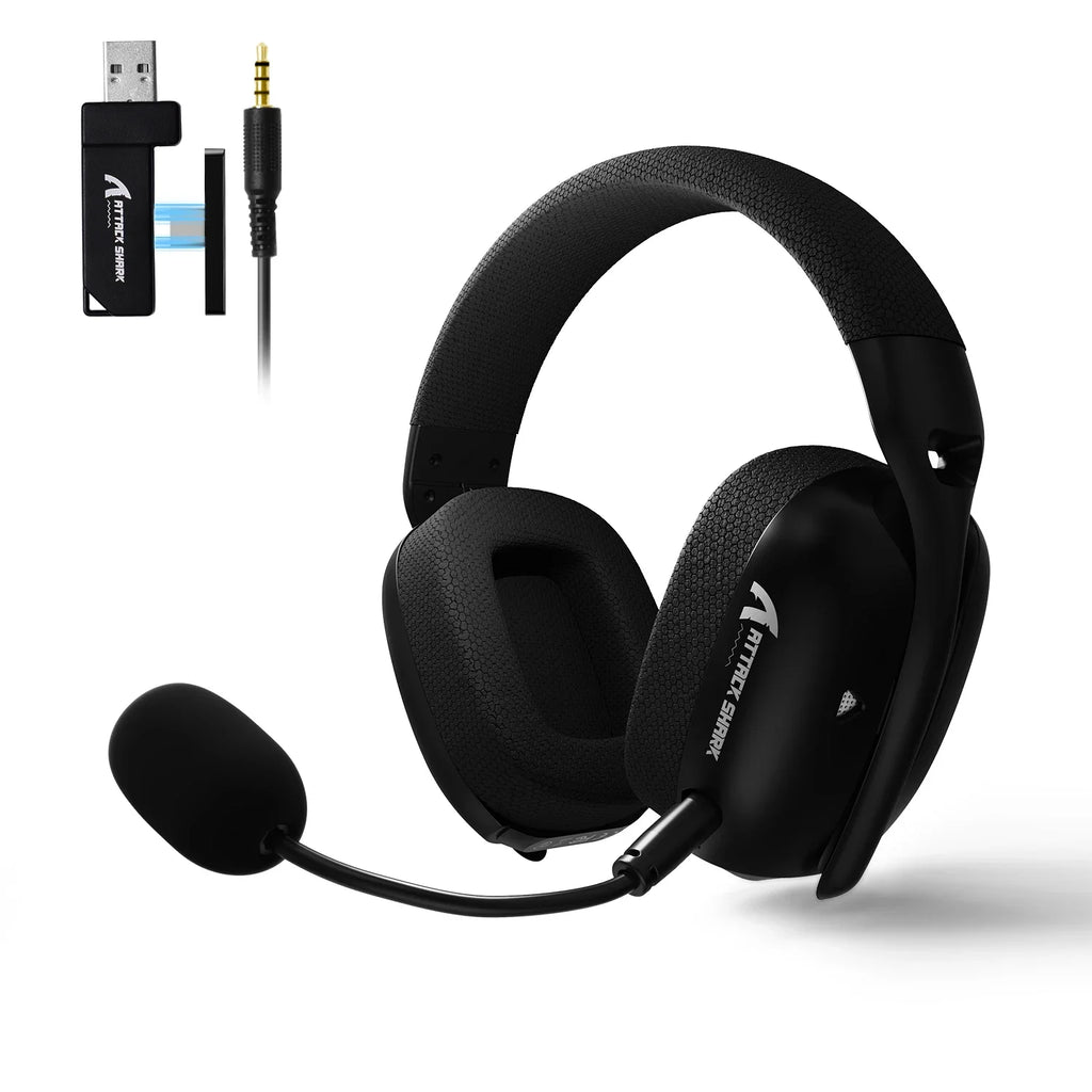 ATTACK SHARK L80PRO Low Latency Wireless Gaming Headset Tri-Mode Bluetooth Ultra-Light 40mm Drivers Headphone for PC PS5 Switch