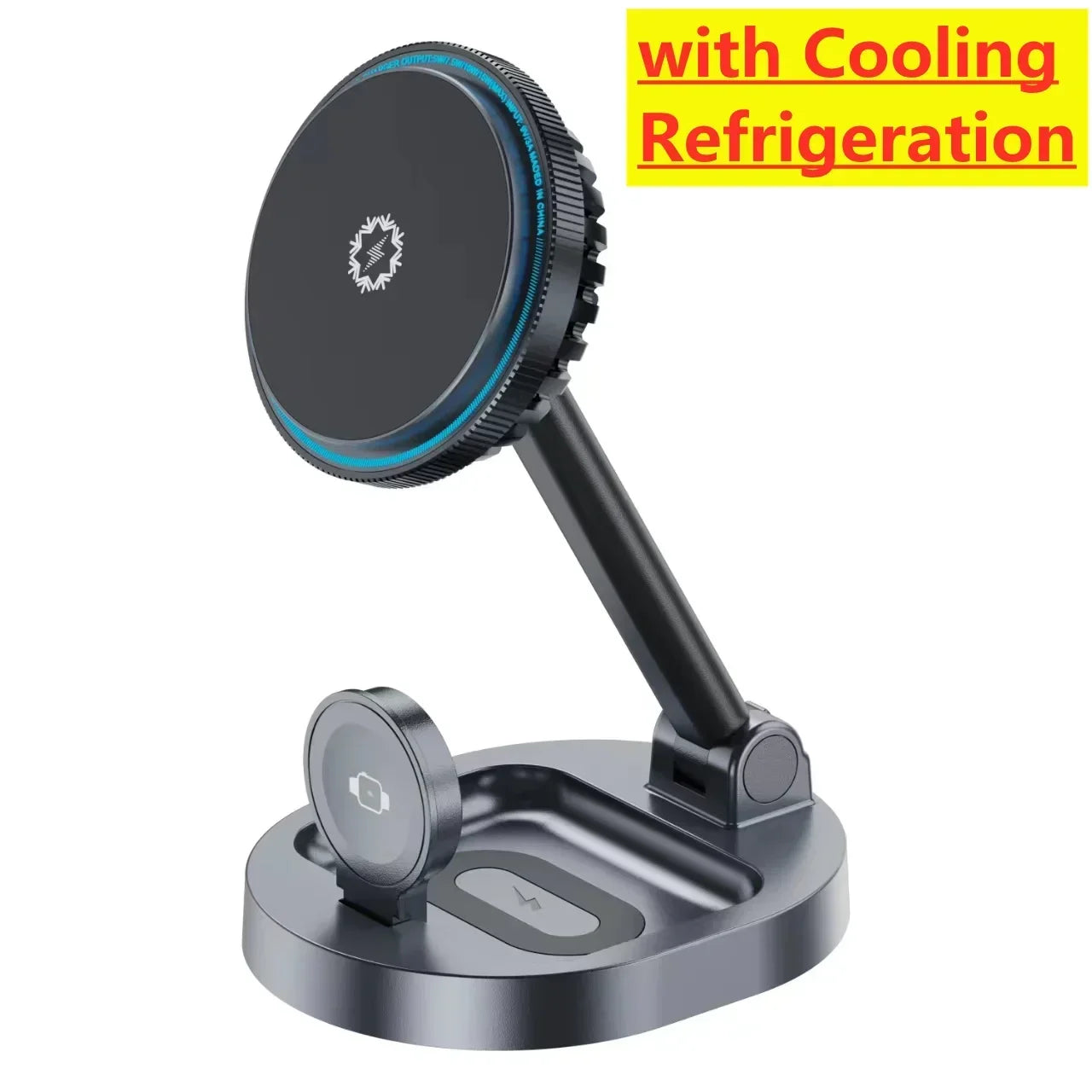 3 in 1 Foldable Fast Charging Station Ice Cooling Magnetic Wireless Charger Stand For Phone 16 15 14 13 12 IWatch 9 8 7 AirPods