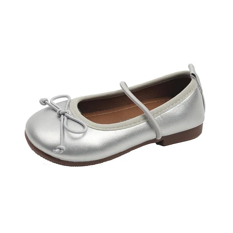 Children Flats Spring Summer Autumn Kids Shoes Girls Oxfords School Gold Silver Toddler Soft Pu Leather Shoes For Girl