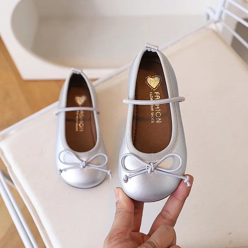 Children Flats Spring Summer Autumn Kids Shoes Girls Oxfords School Gold Silver Toddler Soft Pu Leather Shoes For Girl