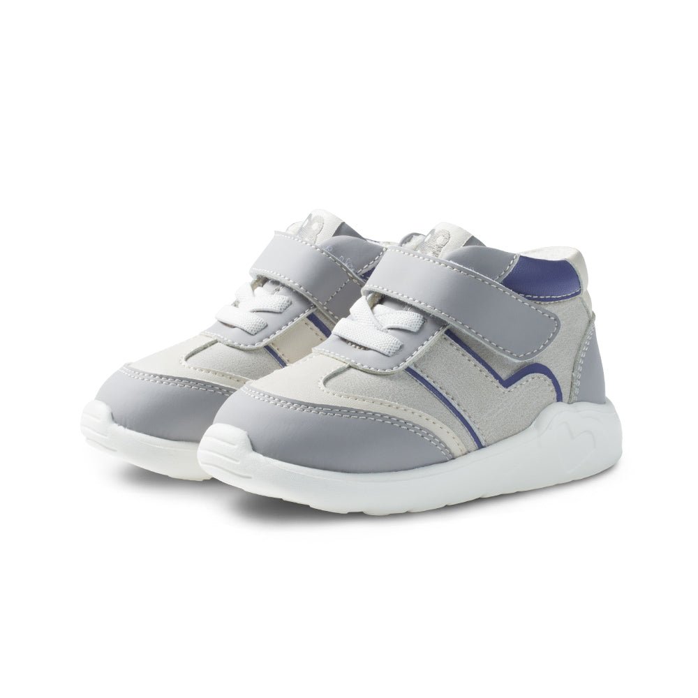 Eirene Soft Sole Non-Slip Pre-walker Grey Baby Sneakers-2