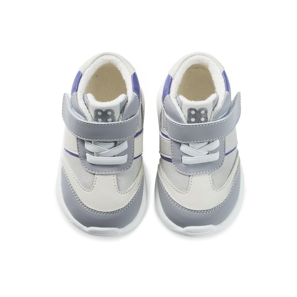 Eirene Soft Sole Non-Slip Pre-walker Grey Baby Sneakers-4